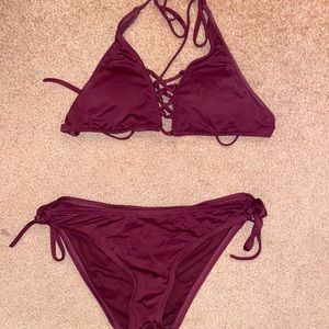 Maroon bikini 2 piece